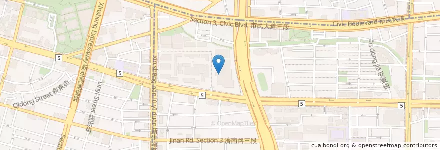 Mapa de ubicacion de 第一演講廳(1F) en 臺灣, 新北市, 臺北市, 大安區.