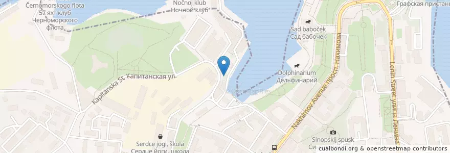 Mapa de ubicacion de Пиратская Харчевня en Russie, District Fédéral Du Sud, Sébastopol, Севастополь, Ленинский Район, Ленинский Округ.