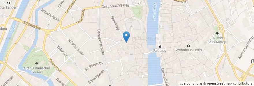 Mapa de ubicacion de Taverna Catalana en スイス, チューリッヒ, Bezirk Zürich, Zürich.