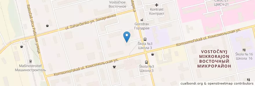 Mapa de ubicacion de Стоматология ЦМСЧ 21 en ロシア, 中央連邦管区, モスクワ州, Городской Округ Электросталь.