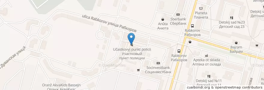 Mapa de ubicacion de Участковый пункт полиции en Russland, Föderationskreis Wolga, Baschkortostan, Городской Округ Уфа.