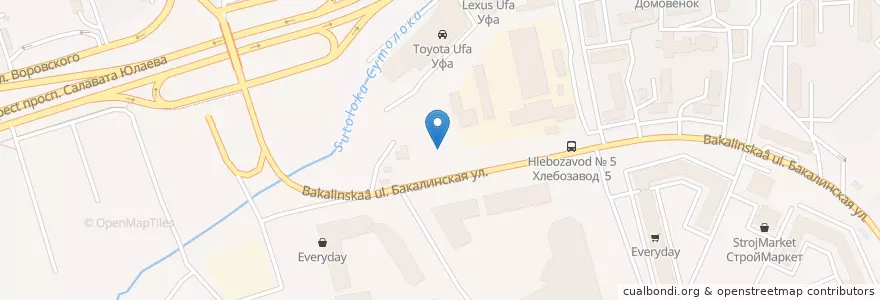 Mapa de ubicacion de АГЗС №1 en روسیه, Приволжский Федеральный Округ, Башкортостан, Городской Округ Уфа.