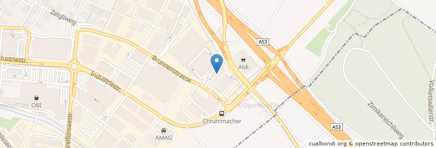 Mapa de ubicacion de Coop en Switzerland, Zurich, Bezirk Uster, Volketswil.