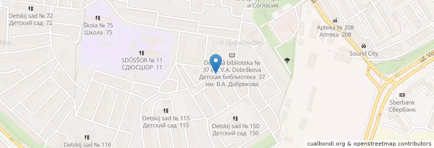 Mapa de ubicacion de Ветклиника "Лидер" en Russie, District Fédéral Central, Oblast De Voronej, Городской Округ Воронеж.