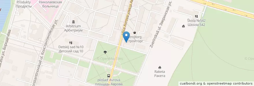 Mapa de ubicacion de Парковый en Rusland, Северо-Западный Федеральный Округ, Oblast Leningrad, Sint-Petersburg, Петродворцовый Район, Петергоф.