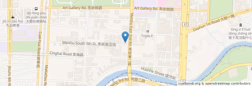 Mapa de ubicacion de 摩斯漢堡 en 타이완, 가오슝시, 구산 구.