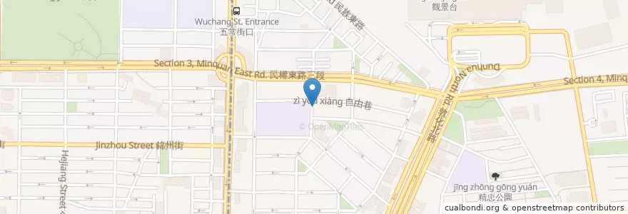 Mapa de ubicacion de 發福廚房 en تايوان, تايبيه الجديدة, تايبيه, 松山區.