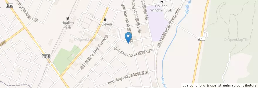 Mapa de ubicacion de 花蓮秀泰影城 en تایوان, 臺灣省, هوالاین, 花蓮市.