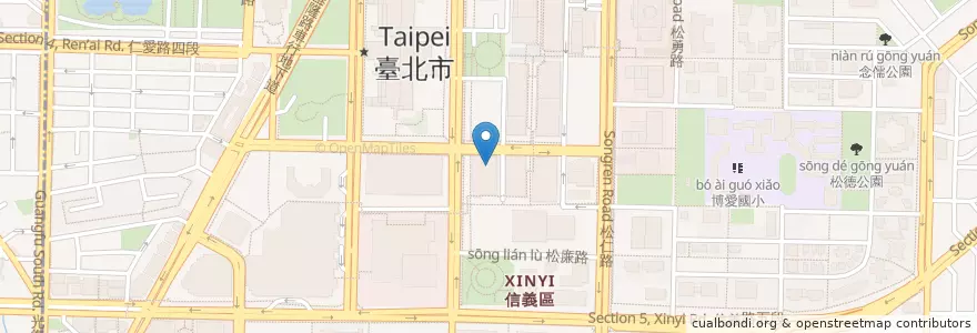 Mapa de ubicacion de ATT置物櫃 en 타이완, 신베이 시, 타이베이시, 신이 구.