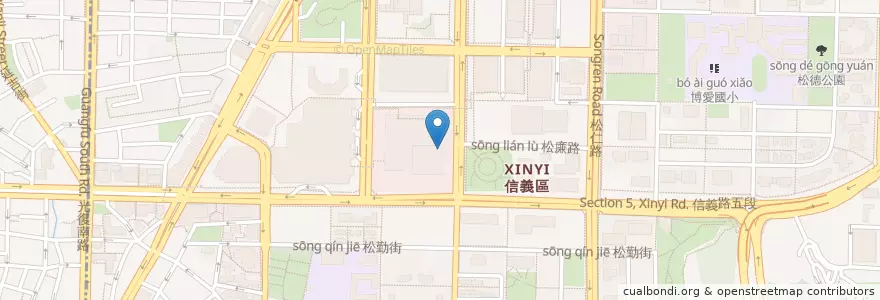 Mapa de ubicacion de Taipei101置物櫃 en تايوان, تايبيه الجديدة, تايبيه, 信義區.