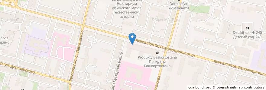 Mapa de ubicacion de Пышка en Rússia, Приволжский Федеральный Округ, Башкортостан, Городской Округ Уфа.