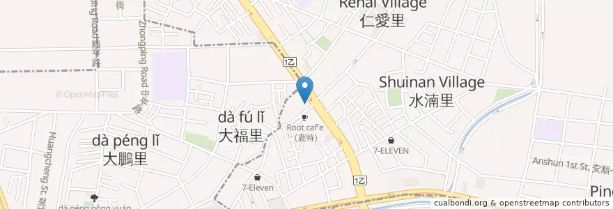 Mapa de ubicacion de 85度C en Taiwan, 臺中市, 北屯區.