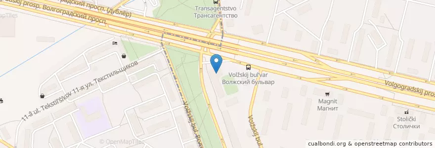 Mapa de ubicacion de Хоум-Бар en Russia, Distretto Federale Centrale, Москва, Юго-Восточный Административный Округ, Район Кузьминки, Район Текстильщики.