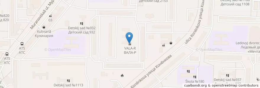 Mapa de ubicacion de ВАЛА-Р en Russie, District Fédéral Central, Moscou, Северо-Восточный Административный Округ, Район Бибирево.
