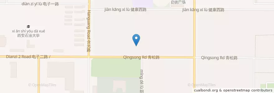 Mapa de ubicacion de 雁塔区 (Yanta) en Çin, Şensi, 西安市, 雁塔区 (Yanta).