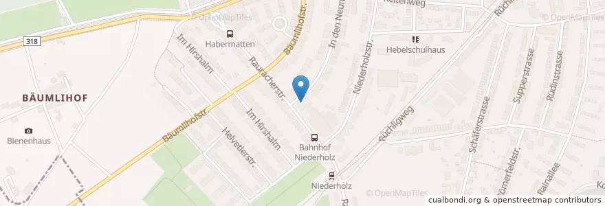 Mapa de ubicacion de Basler Kantonalbank en سويسرا, مدينة بازل, Riehen, Riehen.
