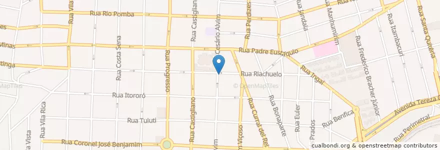 Mapa de ubicacion de Number One Padre Eustáquio en Brazil, Southeast Region, Minas Gerais, Região Geográfica Intermediária De Belo Horizonte, Região Metropolitana De Belo Horizonte, Microrregião Belo Horizonte, Belo Horizonte.