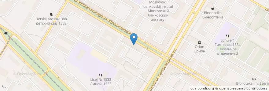 Mapa de ubicacion de Городской Фонд ДНК-исследований en Rusland, Centraal Federaal District, Moskou, Юго-Западный Административный Округ, Академический Район.