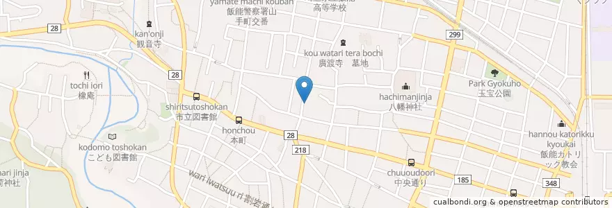 Mapa de ubicacion de 古久屋 en 日本, 埼玉县, 飯能市.