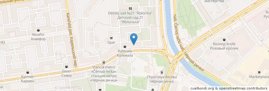 Mapa de ubicacion de Штолле en Rusland, Северо-Западный Федеральный Округ, Oblast Leningrad, Sint-Petersburg, Приморский Район, Округ Чёрная Речка.