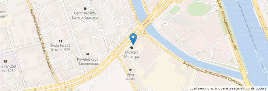 Mapa de ubicacion de Водительская медкомиссия en روسيا, Центральный Федеральный Округ, Москва, Центральный Административный Округ, Район Замоскворечье.