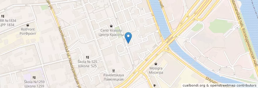 Mapa de ubicacion de Забота и здоровье en Russie, District Fédéral Central, Moscou, Центральный Административный Округ, Район Замоскворечье.