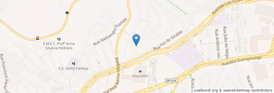 Mapa de ubicacion de Unidade Básica de Saúde Jardim Ibirapuera en Бразилия, Юго-Восточный Регион, Сан-Паулу, Região Geográfica Intermediária De São Paulo, Região Metropolitana De São Paulo, Região Imediata De São Paulo, Сан-Паулу.