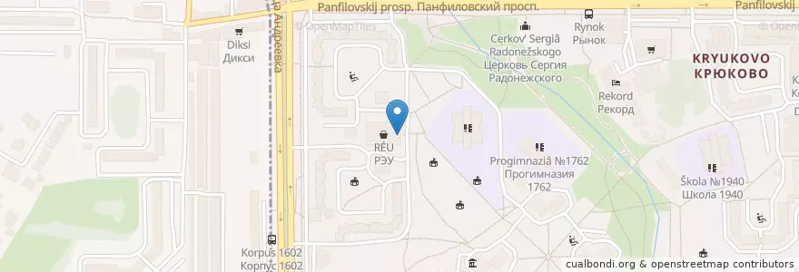 Mapa de ubicacion de Медиал en Russia, Distretto Federale Centrale, Oblast' Di Mosca, Москва, Зеленоградский Административный Округ, Район Крюково.