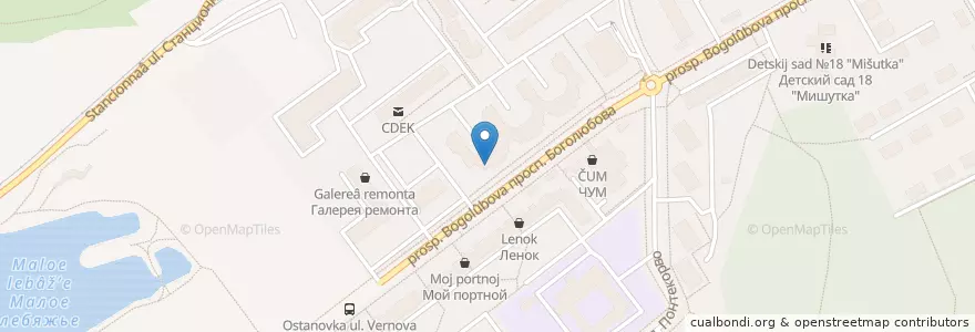 Mapa de ubicacion de Телесеть en Russia, Distretto Federale Centrale, Oblast' Di Mosca, Городской Округ Дубна.