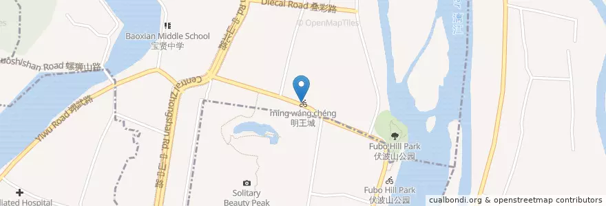 Mapa de ubicacion de 明王城 en Китай, Гуанси-Чжуанский Автономный Район, 桂林市.