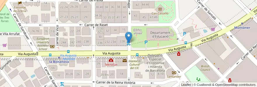 Mapa de ubicacion de 323 - Vallmajor 13 en Spain, Catalonia, Barcelona, Barcelonès, Barcelona.