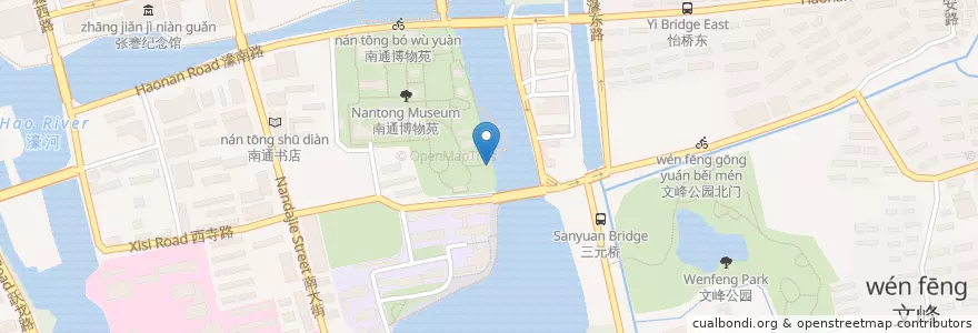 Mapa de ubicacion de 魁星亭 en 中国, 南通市, 崇川区, 新城桥街道.