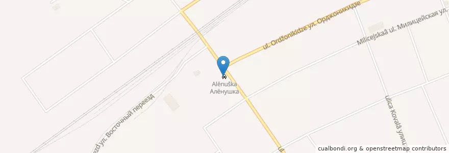 Mapa de ubicacion de Алёнушка en Rússia, Distrito Federal Oriental, Krai De Khabarovsk, Вяземский Район, Городское Поселение Вяземский.