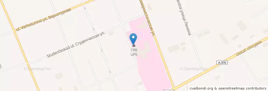 Mapa de ubicacion de ЦРБ en Rusland, Federaal District Verre Oosten, Kraj Chabarovsk, Вяземский Район, Городское Поселение Вяземский.