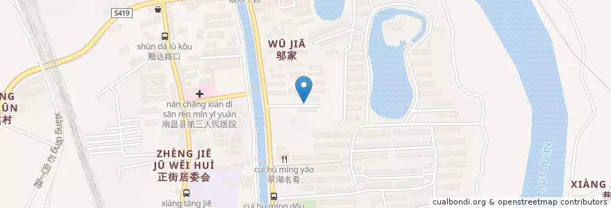 Mapa de ubicacion de 向塘镇 en China, Jiangxi, Nanchang, 南昌县, 向塘镇.