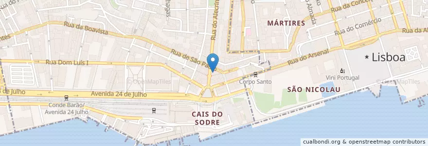 Mapa de ubicacion de Tokyo en Portugal, Área Metropolitana De Lisboa, Lisboa, Grande Lisboa, Misericórdia.