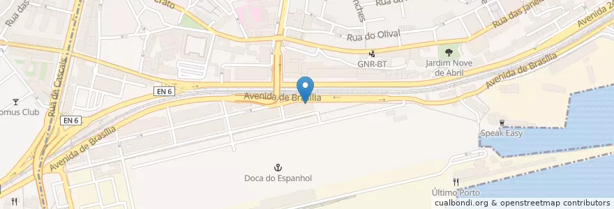 Mapa de ubicacion de Docks en 葡萄牙, Área Metropolitana De Lisboa, Lisboa, Grande Lisboa, Estrela.