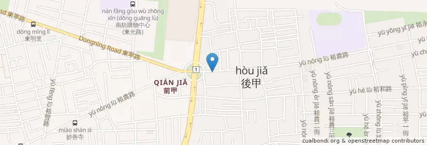 Mapa de ubicacion de 我家牛排 en Tayvan, 臺南市, 東區.