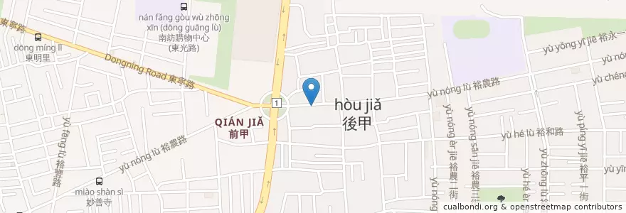 Mapa de ubicacion de 永樂燒肉飯 en 臺灣, 臺南市, 東區.