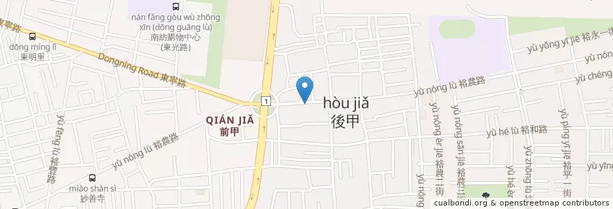 Mapa de ubicacion de 富田診所 en Taiwán, 臺南市, 東區.