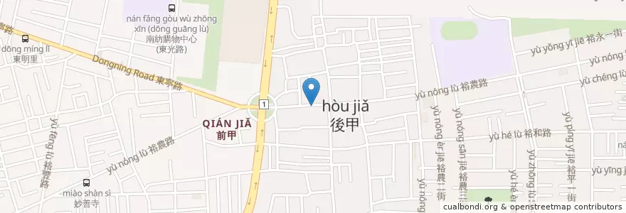 Mapa de ubicacion de 悅威鐵板燒 en Taiwán, 臺南市, 東區.