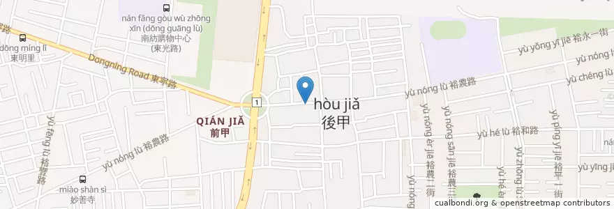 Mapa de ubicacion de 風櫃斗料理屋 en 臺灣, 臺南市, 東區.