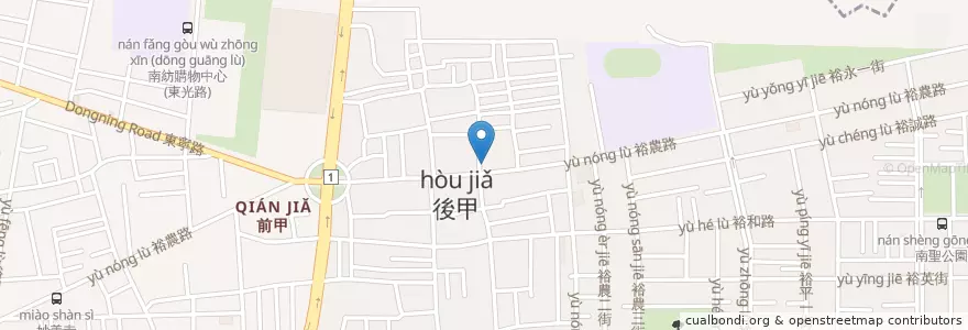 Mapa de ubicacion de 元祿壽司 en Taiwán, 臺南市, 東區.