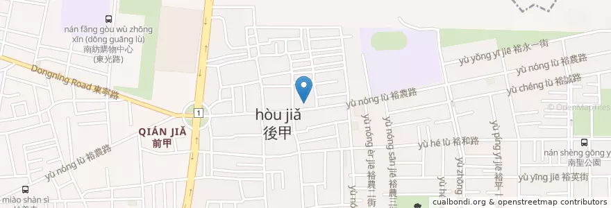 Mapa de ubicacion de 高師傅滷味 en Taiwan, 臺南市, 東區.