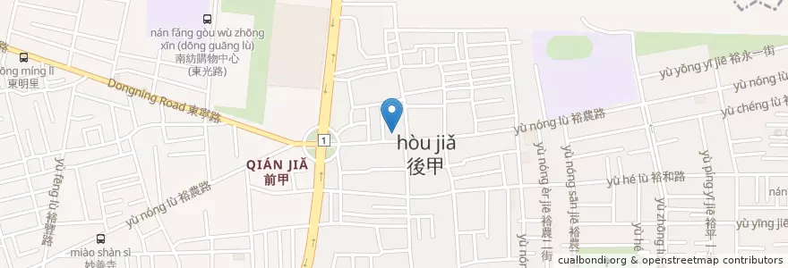 Mapa de ubicacion de 丁慶雄耳鼻喉科 en تایوان, 臺南市, 東區.