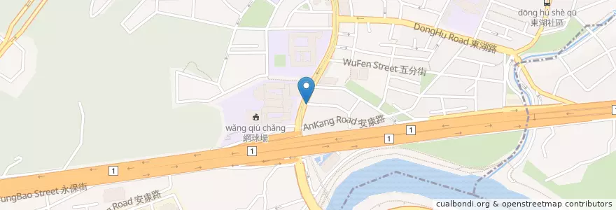 Mapa de ubicacion de 北平烤鴨 en 臺灣, 新北市, 臺北市, 內湖區.