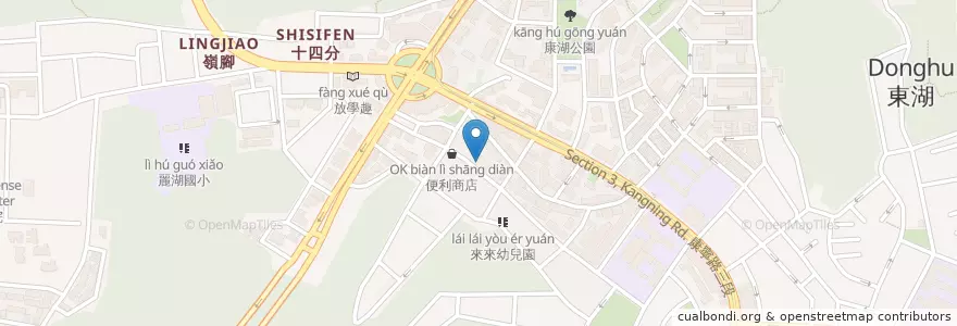 Mapa de ubicacion de 大久食堂 en تايوان, تايبيه الجديدة, تايبيه, 內湖區.