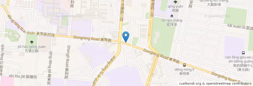 Mapa de ubicacion de 小太陽義大利麵 en 台湾, 台南市, 東区.