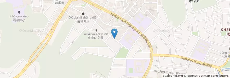 Mapa de ubicacion de MIT 臺北私立美臺短期補習班 en تايوان, تايبيه الجديدة, تايبيه, 內湖區.