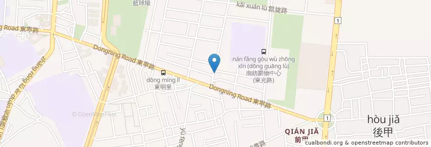 Mapa de ubicacion de 石榴園複合餐飲 en 臺灣, 臺南市, 東區.